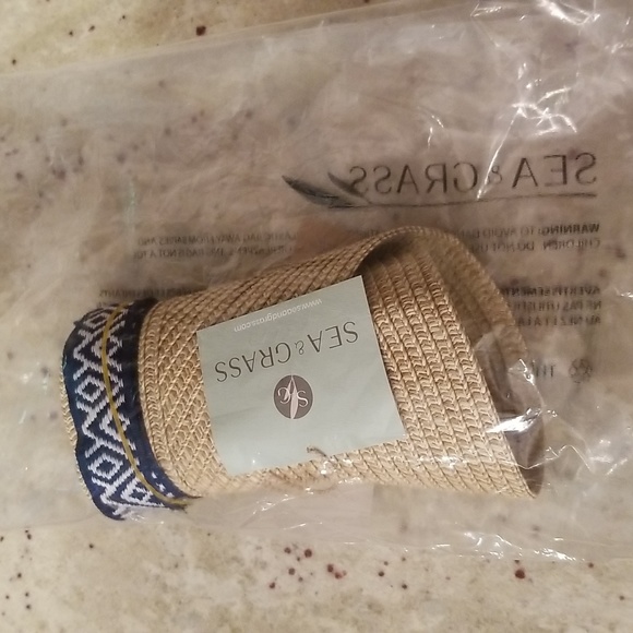 NWT Sea & Grass Adjustable Straw Visor - Picture 3 of 3